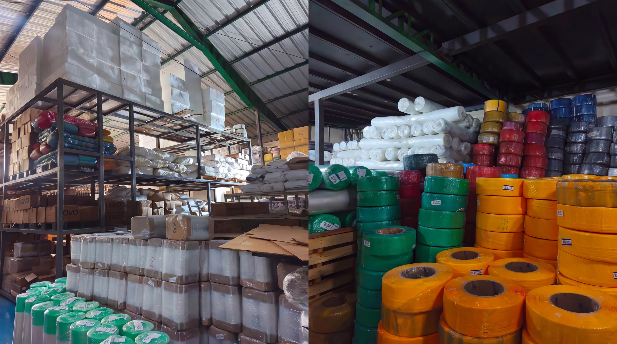 Bodega de MARCANZA con materiales para empaque y operación industrial